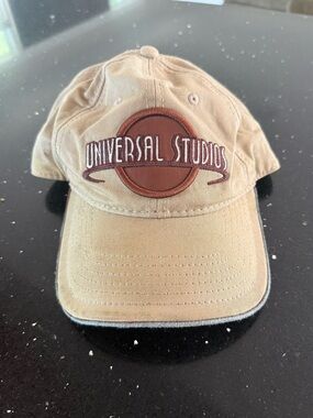 Universal Studios Khaki Baseball Hat with Brown Logo Patch